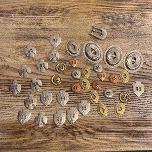 Metal Western Bolo Slotted Scarf Slides